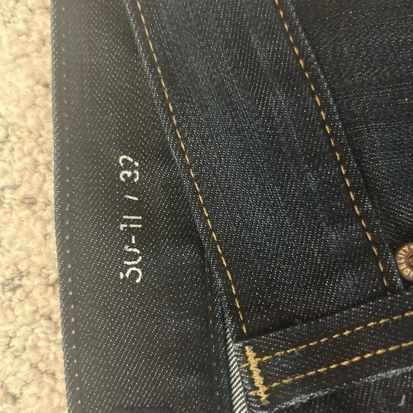 Mens fidelity dark wash jeans  size 30 32 length excellent condition! Boot cut - Picture 6 of 6
